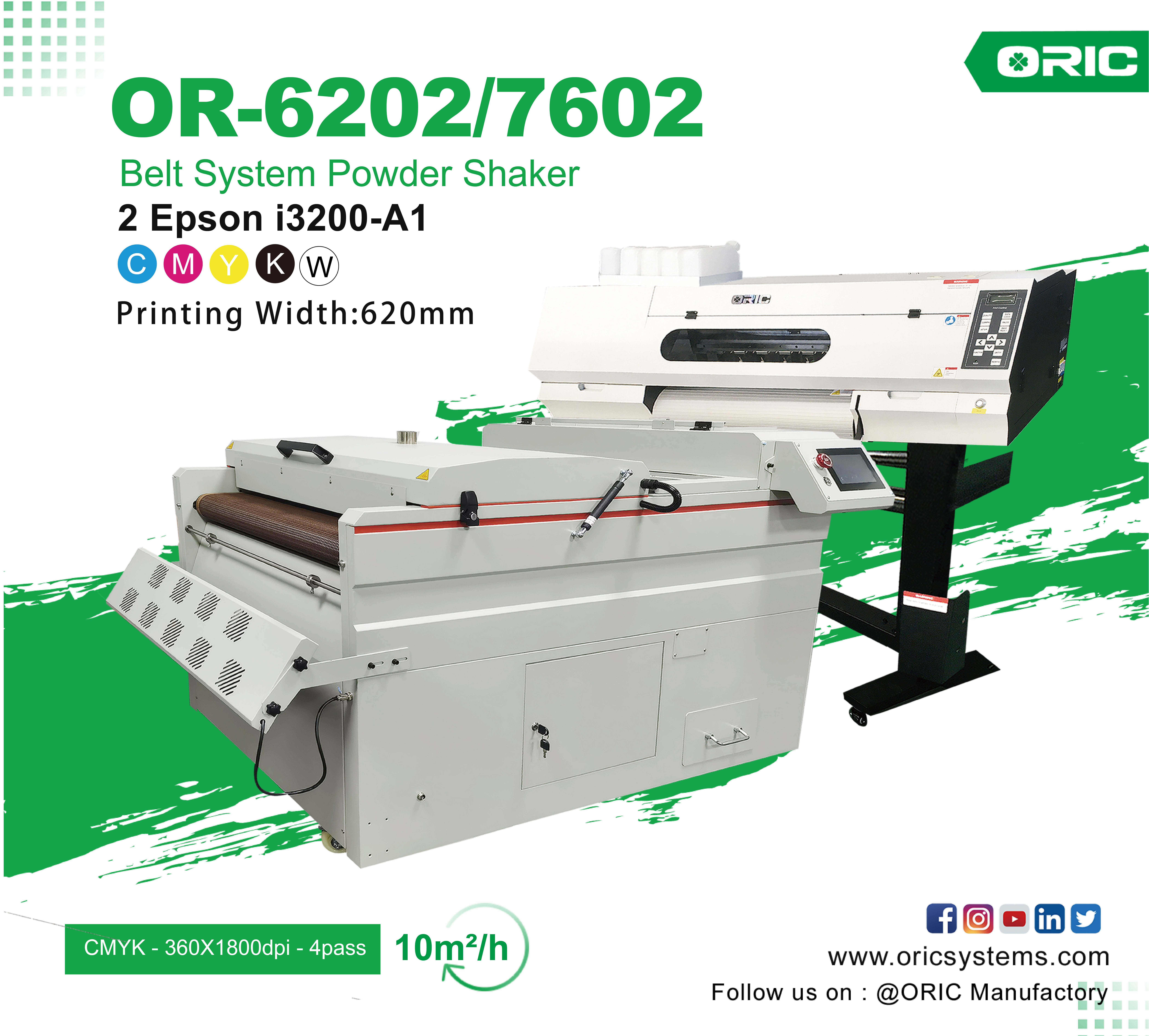  24  'DTF DIGITÁLNE SYSTÉMY TESTOVNÉHO PRESPECIS OR-6202/7602 DTF Belt Systems